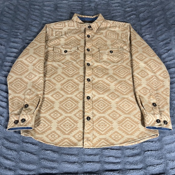 Cody James Other - Cody James Mens XL Tan Aztec Southwestern Fleece Lined Western Shirt Jacket
